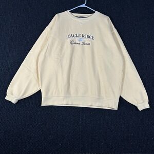 Vintage‎ Eagle Ridge Galena Illinois Crewneck Golf Sweatshirt Yellow Size Large